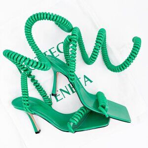 Bottega Veneta Stretch Sandal Curl Rubber Spiral Wire Nappa